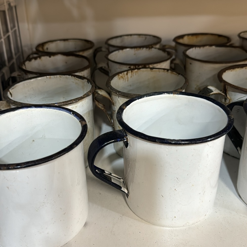 Spura Home Iron Mug Vintage Pot Old Antique Coffee Tea Cup